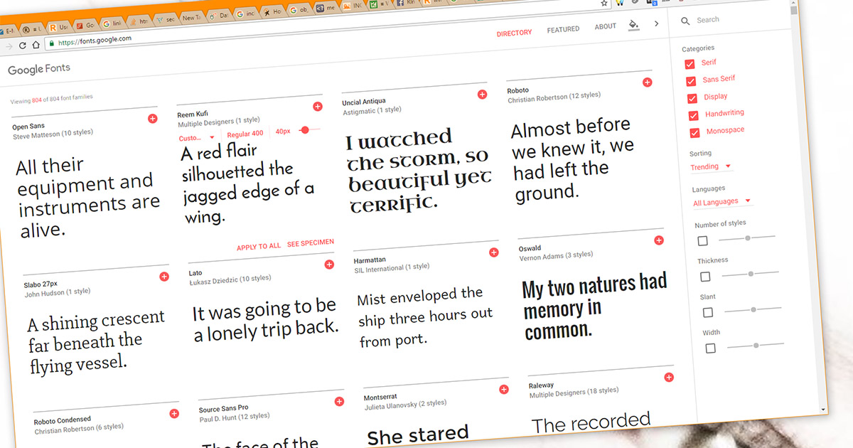 Useful Google Webfonts for your Web Design Projects • Russwurm